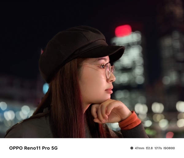光学质感的虚化效果,OPPO Reno11系列人像虚化零距离体验