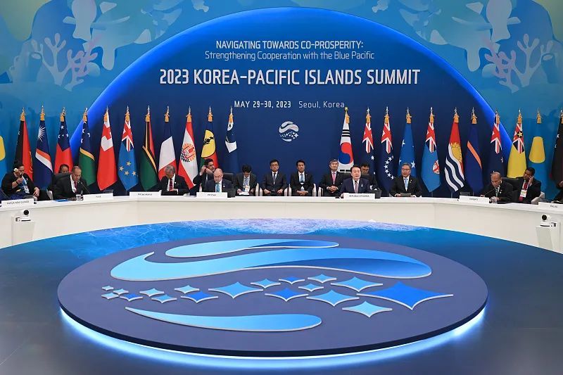 5月29日，韩国首次举办同太平洋岛国峰会。图源：视觉中国