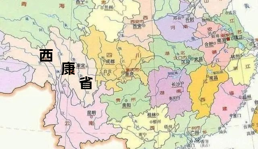 西康省行政区划图图片
