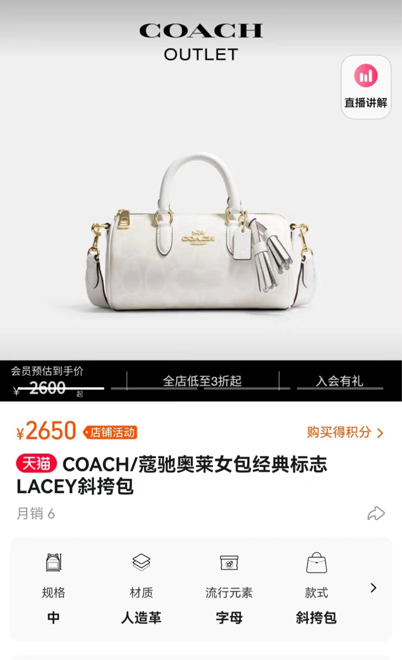 消费者购入的女包型号。