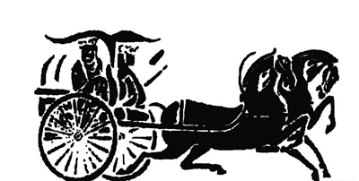 孔子周游列国时乘坐的两轮马车