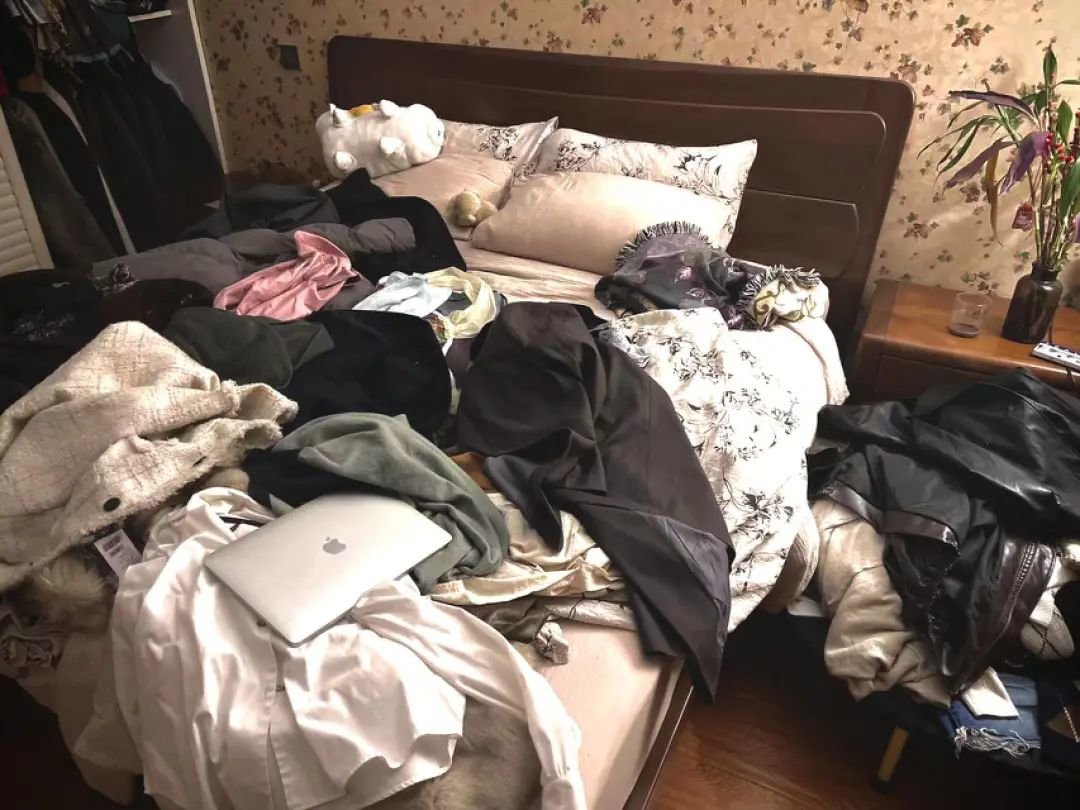 “刚好没收拾”、“有点像呕吐物”