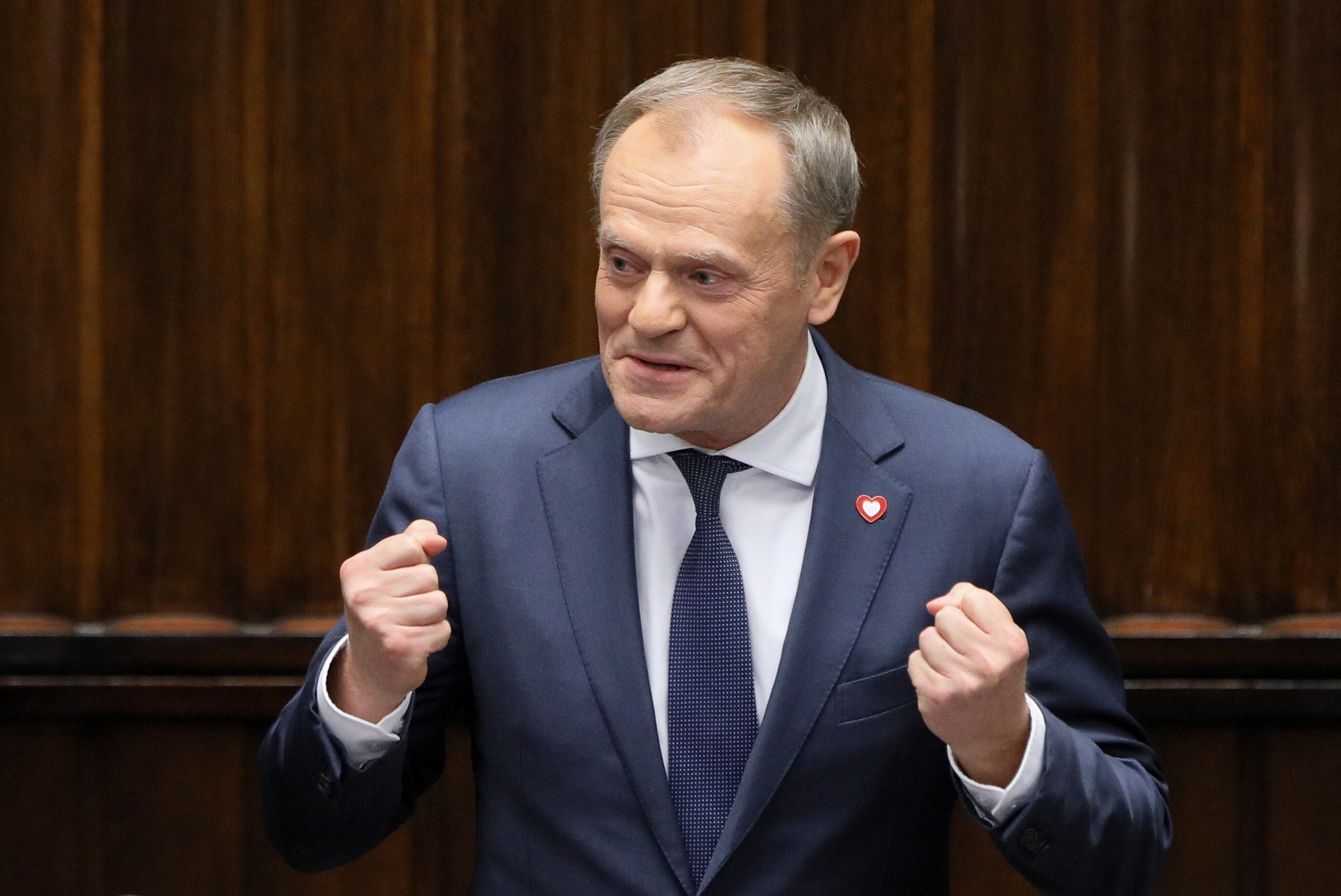 当地时间2023年12月11日，波兰华沙，波兰众议院以248票支持、201票反对的结果选举前总理、欧洲理事会前主席图斯克为新一届政府总理。