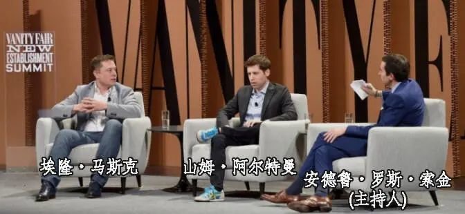 2015年,山姆与马斯克一同参加《名利场Vanity Fair》举办的New Establishment Summit峰会