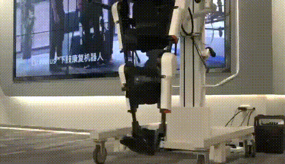 傅利叶展厅的康复机器人。人民网 顾海民摄