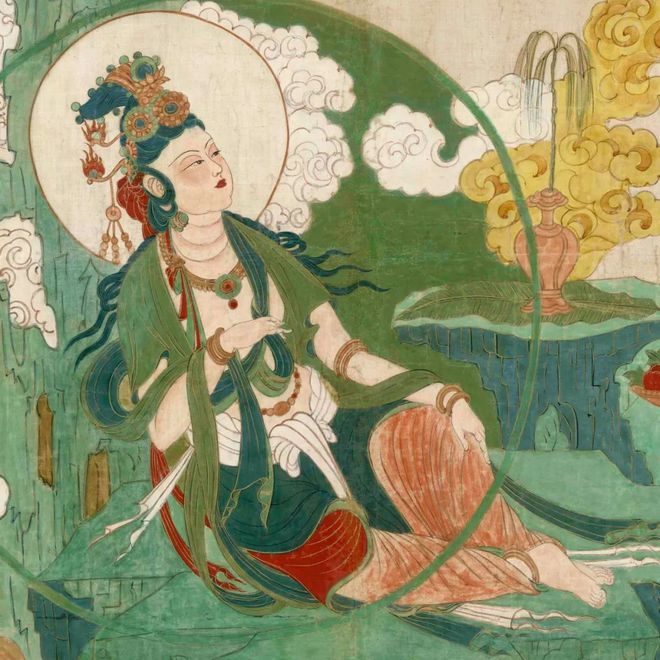 张大千临摹敦煌壁画