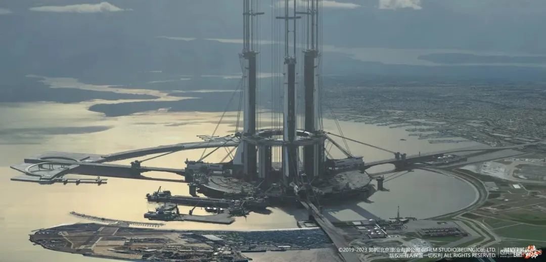 《流浪地球2》太空电梯,氛围设计:张璐