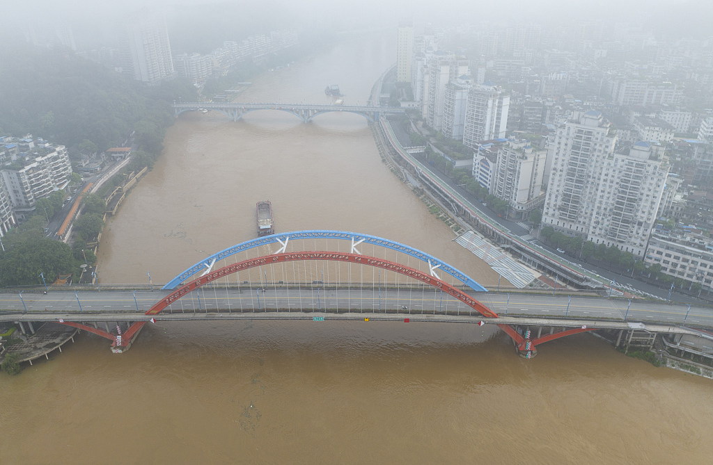 2023年6月26日，广西梧州市区西江、桂江段水位缓慢上涨。