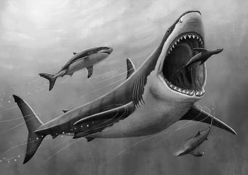巨齿鲨。图片来源：Alex Boersma