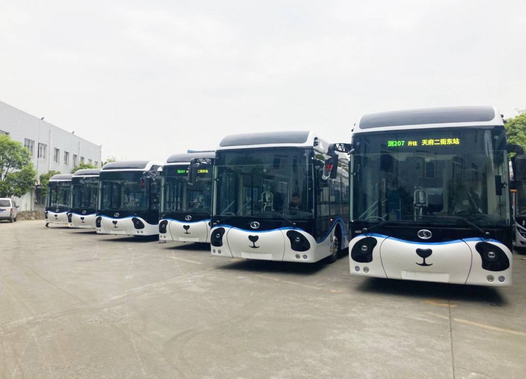 天府融媒看大运|超萌熊猫,太阳神鸟 成都上新418辆新能源公交车助力