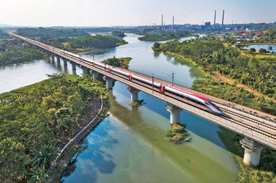 印度尼西亚雅万（雅加达—万隆）高铁。焦宏涛摄