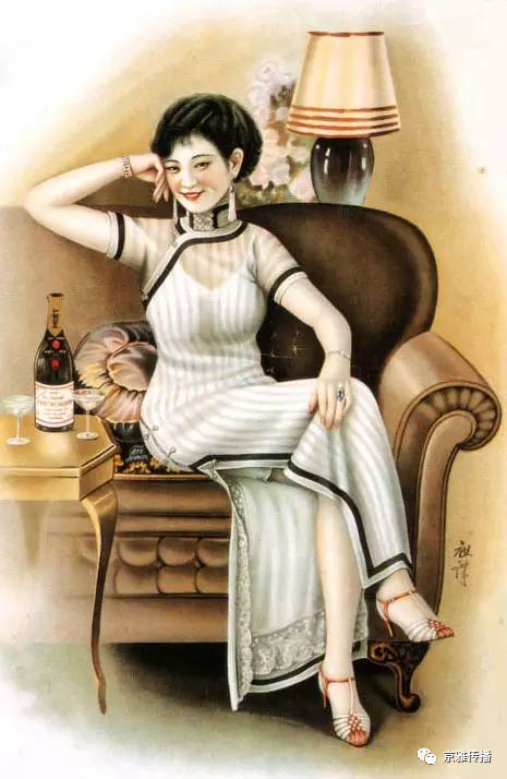 民国时期的旗袍女郎广告
