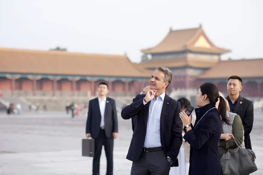 希腊总理米佐塔基斯访华 图自《希腊城市时报》