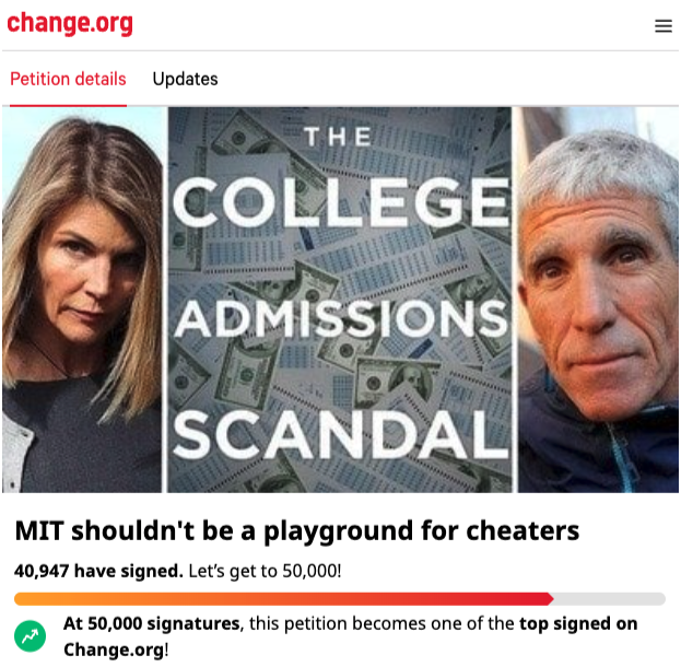 截图自Change.org，版权属于原作者
