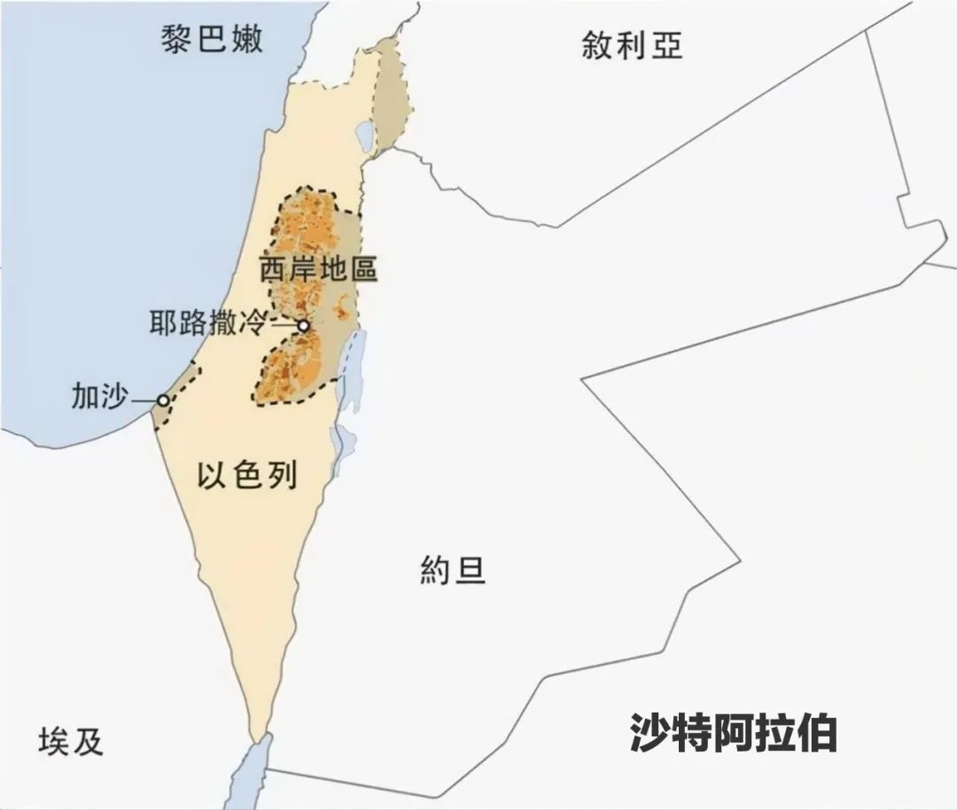▲巴勒斯坦地区