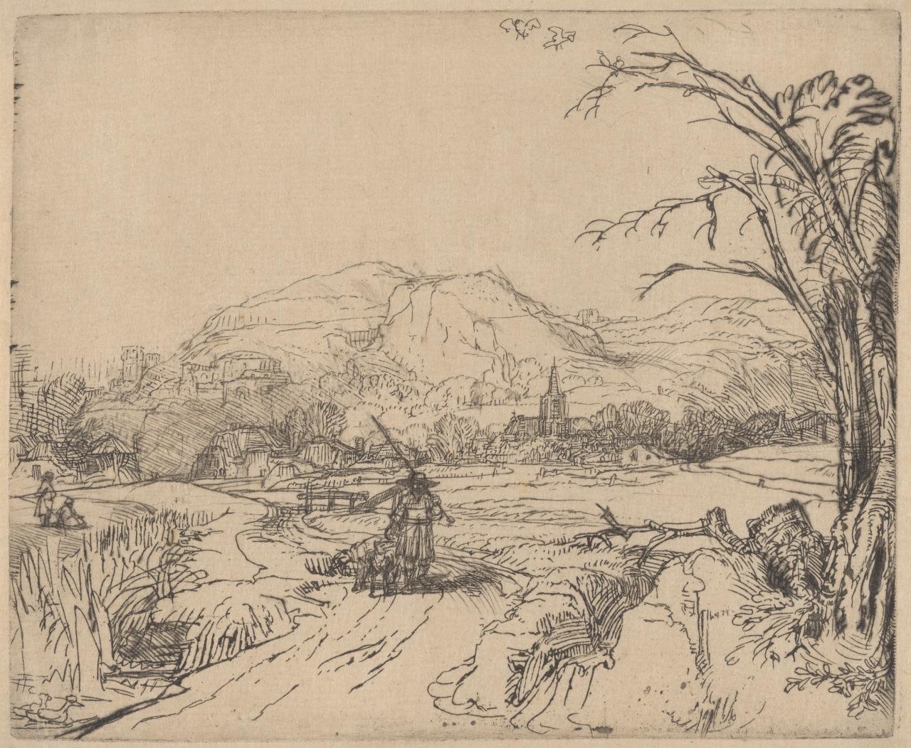 伦勃朗，《风景》，1648年，维多利亚国立美术馆藏