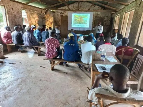 2022年1月，坦桑尼亚当地政府团队在项目村给农民做大豆玉米套种技术培训 图|中国农业大学官方公众号