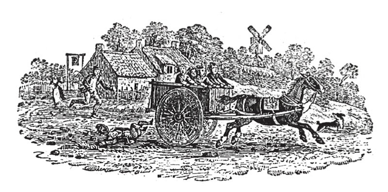 托马斯&middot;毕维克，失控马车里的孩童《英国鸟类史》插图，1809年