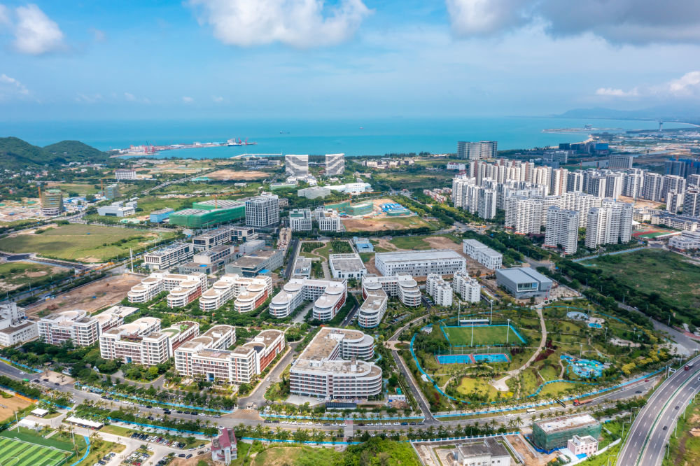 崖州湾科技城产业布局初步成形。（马征辉 摄）