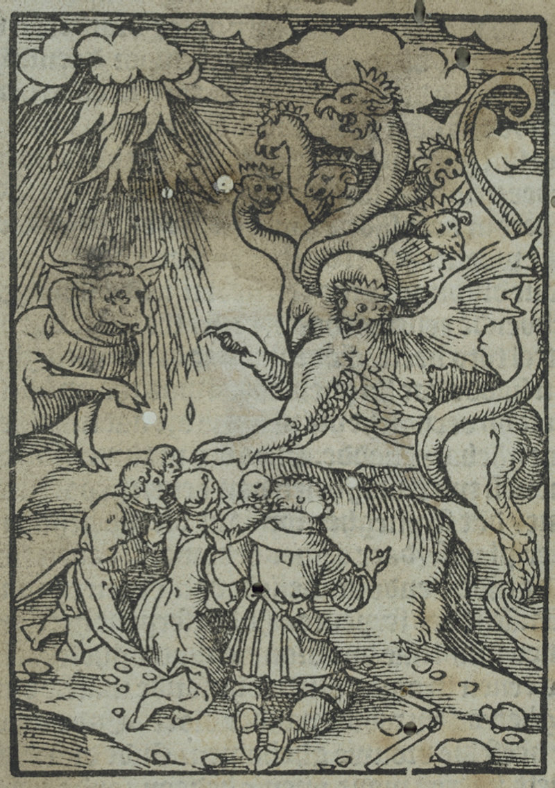 佚名（德国画家）《启示录》插，木刻，约1500-1520年