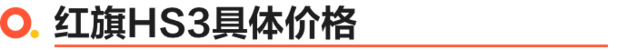 红旗HS3正式上市 X款车型/售价XXXX万元起