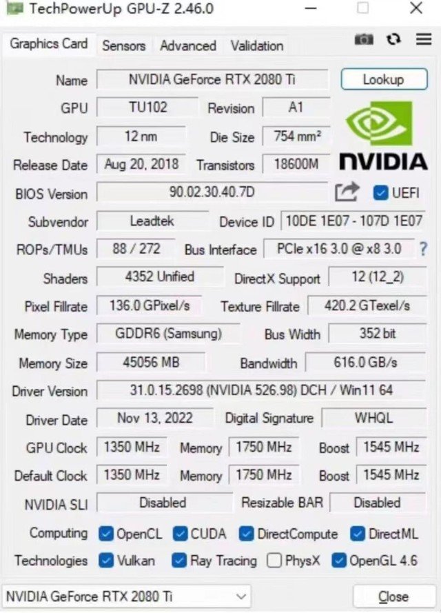 玩家魔改 44GB RTX 2080 Ti 显卡,英伟达看了直呼内行!