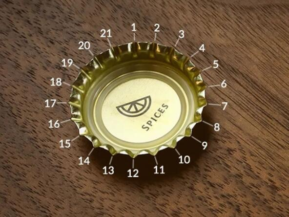 学到了（为什么啤酒瓶盖都是二十一个齿轮）为什么啤酒瓶盖上有21个锯齿?，为什么啤酒瓶盖都是21个齿？，白酒瓶盖，