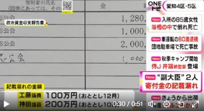 ·神田收到200万日元政治献金。