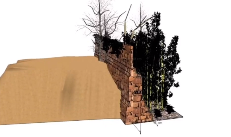 警方公布遗体发现地模拟画面