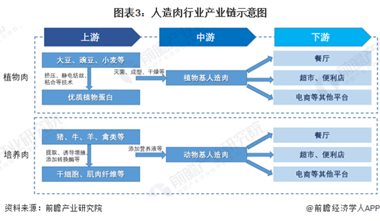 人造肉行业产业链示意图