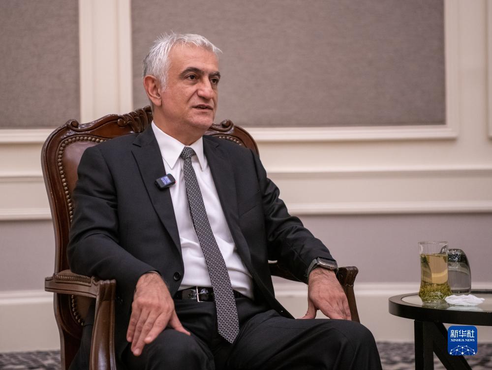 10月11日,土耳其文化和旅游部宣传总局局长蒂穆钦·居莱尔在土耳其伊斯坦布尔接受新华社记者采访。新华社记者 邬惠我 摄