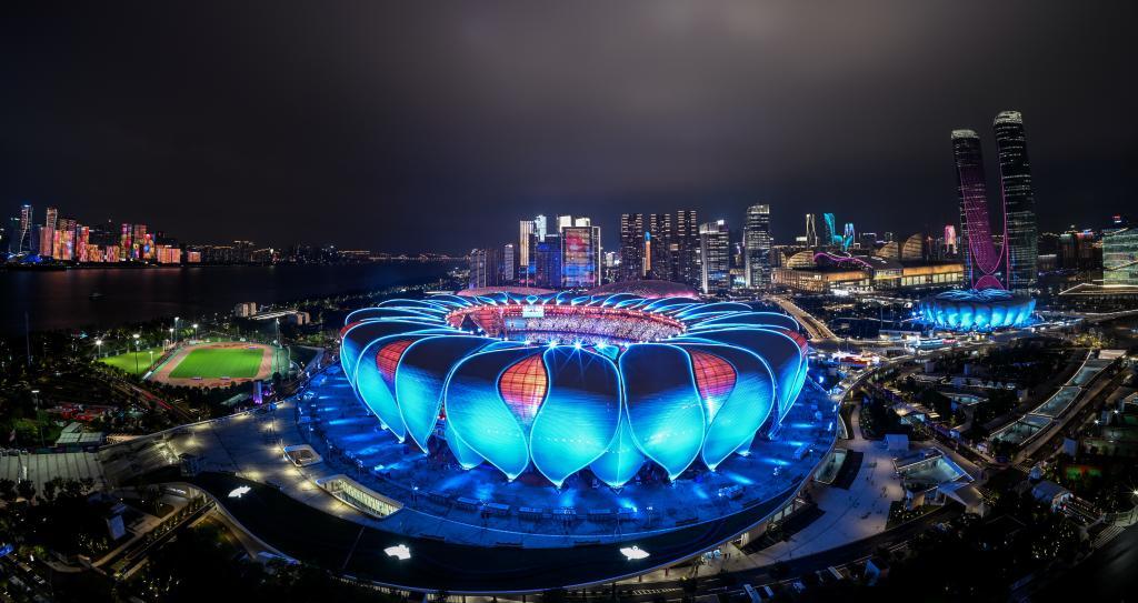 这是9月23日拍摄的杭州奥体中心体育场馆群。新华社记者 陈晔华 摄