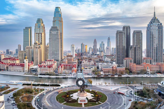 这是天津市中心城区一景.