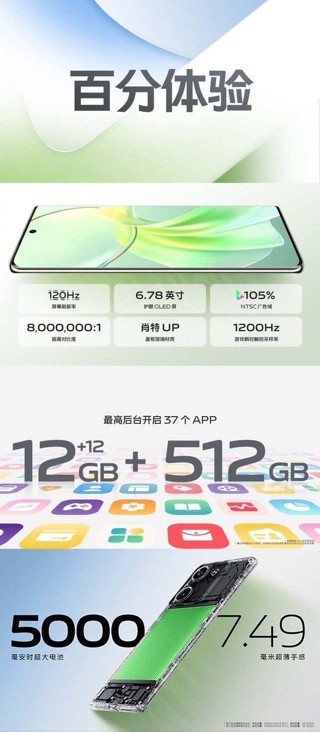 vivo Y100正式发布1399元起售 轻薄长续航,越级大内存