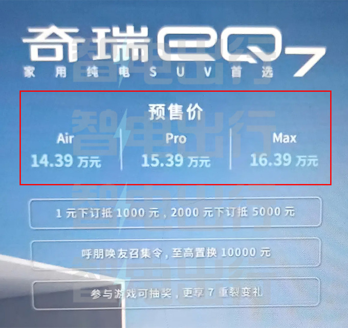 奇瑞eQ7预售14.39-16.39万 比宋PLUS更大更便宜-图4