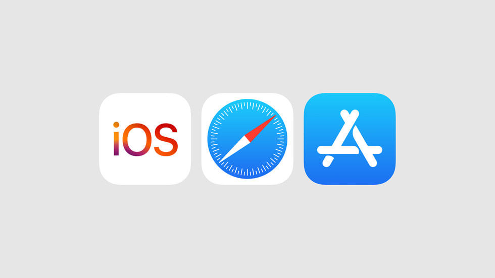 iOS、Safari 瀏覽器和 App Store 的圖標(biāo)。