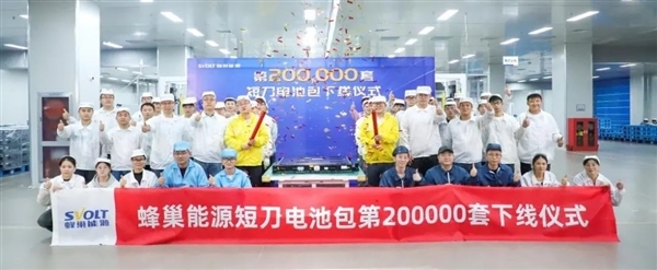 短刀才是翌日 蜂巢动力第20万套短刀电板包下线：一半多王人出口