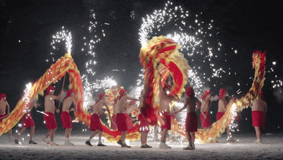 △铜梁火龙来到哈尔滨