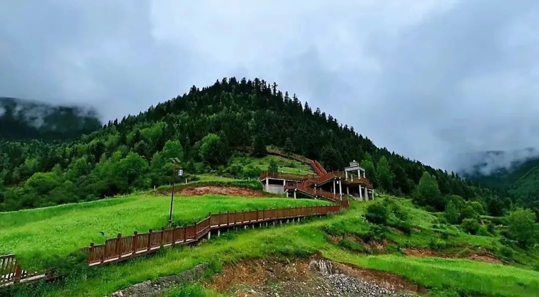 夏荣村内的木栈道