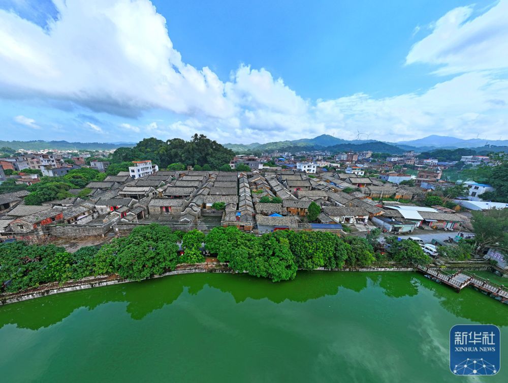 广西钦州市灵山县佛子镇大芦村(8月16日摄,无人机照片).