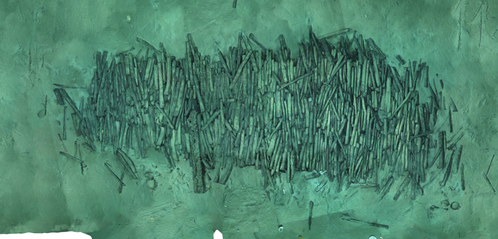 南海西北陆坡二号沉船正射影像图。中国（海南）南海博物馆供图