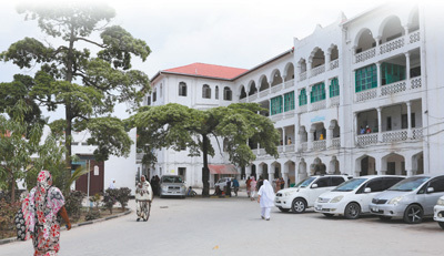 纳兹莫加医院是中国援桑给巴尔医疗队的驻点医院之一，图为纳兹莫加医院一隅。新华社记者 董江辉摄