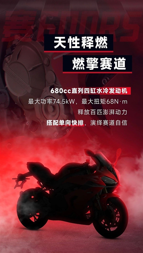四缸水冷发动机 钱江全新赛600RS摩托上市:仅3.8999万