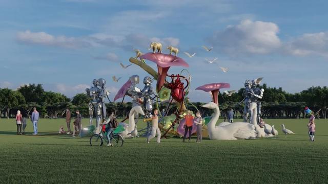 ▲ 李琳琳,《重回世界》,综合材料,尺寸可变 ,2021