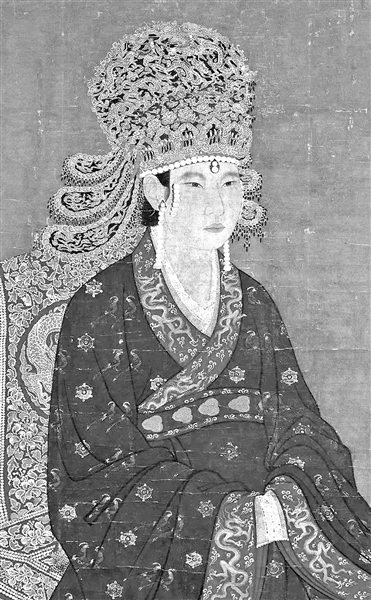 《宋仁宗皇后坐像》局部 礼冠