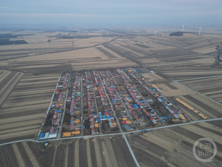 11月19日,黑龙江省七台河市勃利县长太村,该村落周围大部分为平原地带。摄影/上游新闻记者 张莹