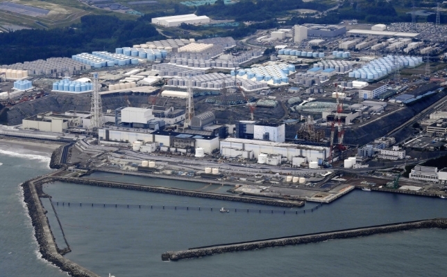 日媒今年8月拍摄的福岛第一核电站 共同社