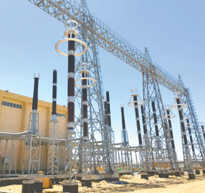 埃克萨迪亚500千伏变电站项目现场。本报记者 沈小晓摄