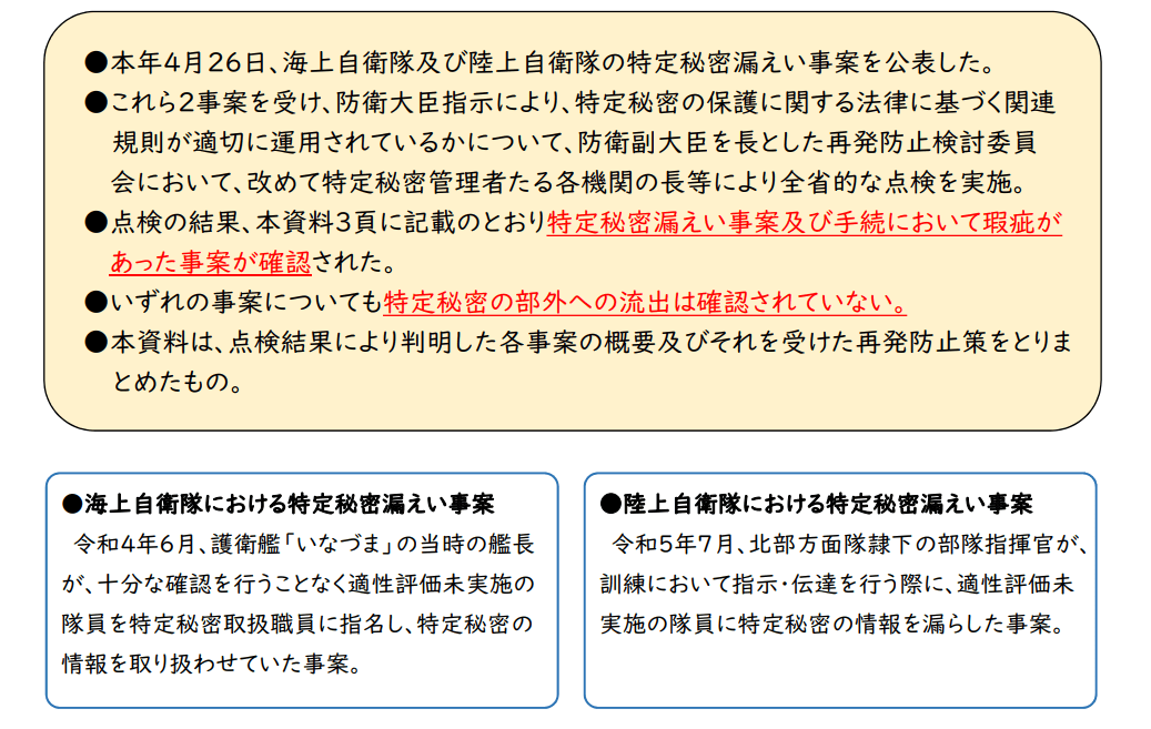 本次泄密违纪事件日本防卫省的处罚决定 日本防卫省