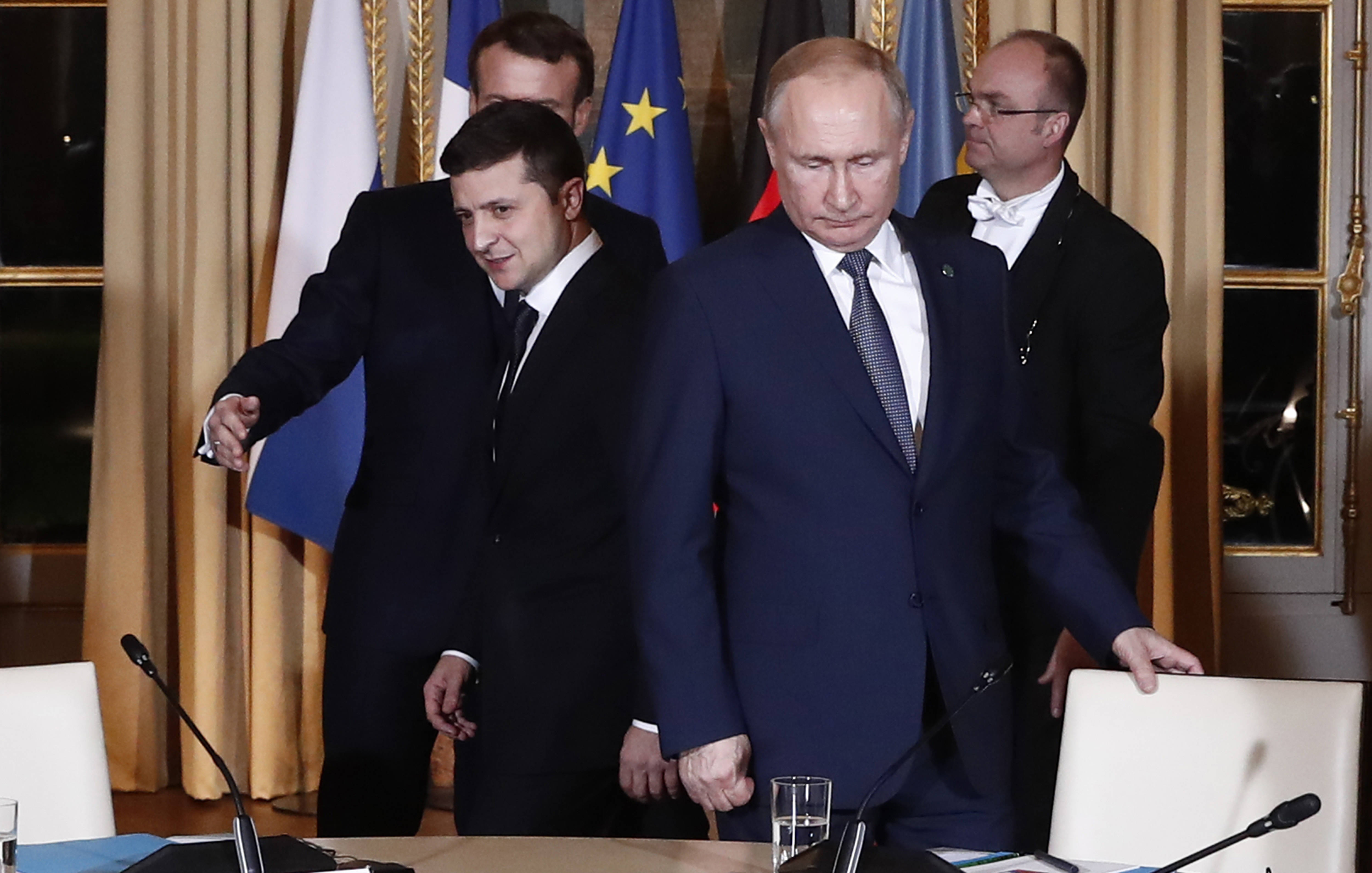 乌总统泽连斯基与俄总统普京（视觉中国）